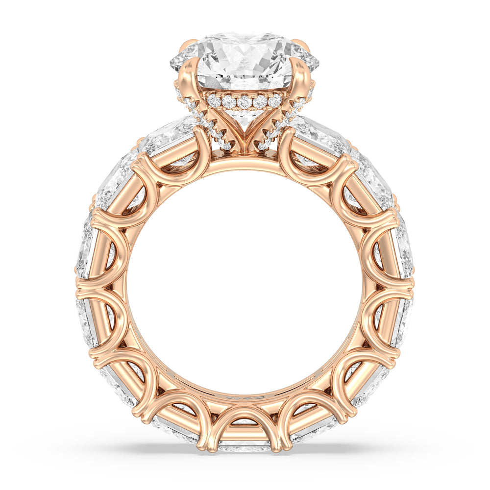 The West Village Ring with Round Cut Diamond in 14KT Rose Gold view 2
