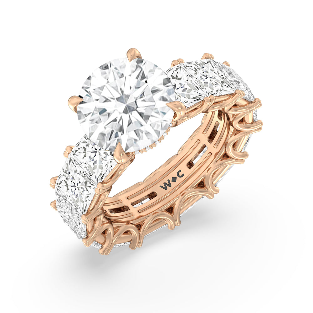 The West Village Ring with Round Cut Diamond in 14KT Rose Gold view 3
