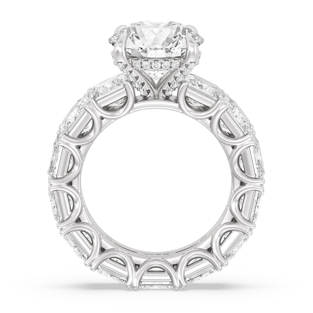 The West Village Ring with Round Cut Diamond in 14KT Platinum view 2
