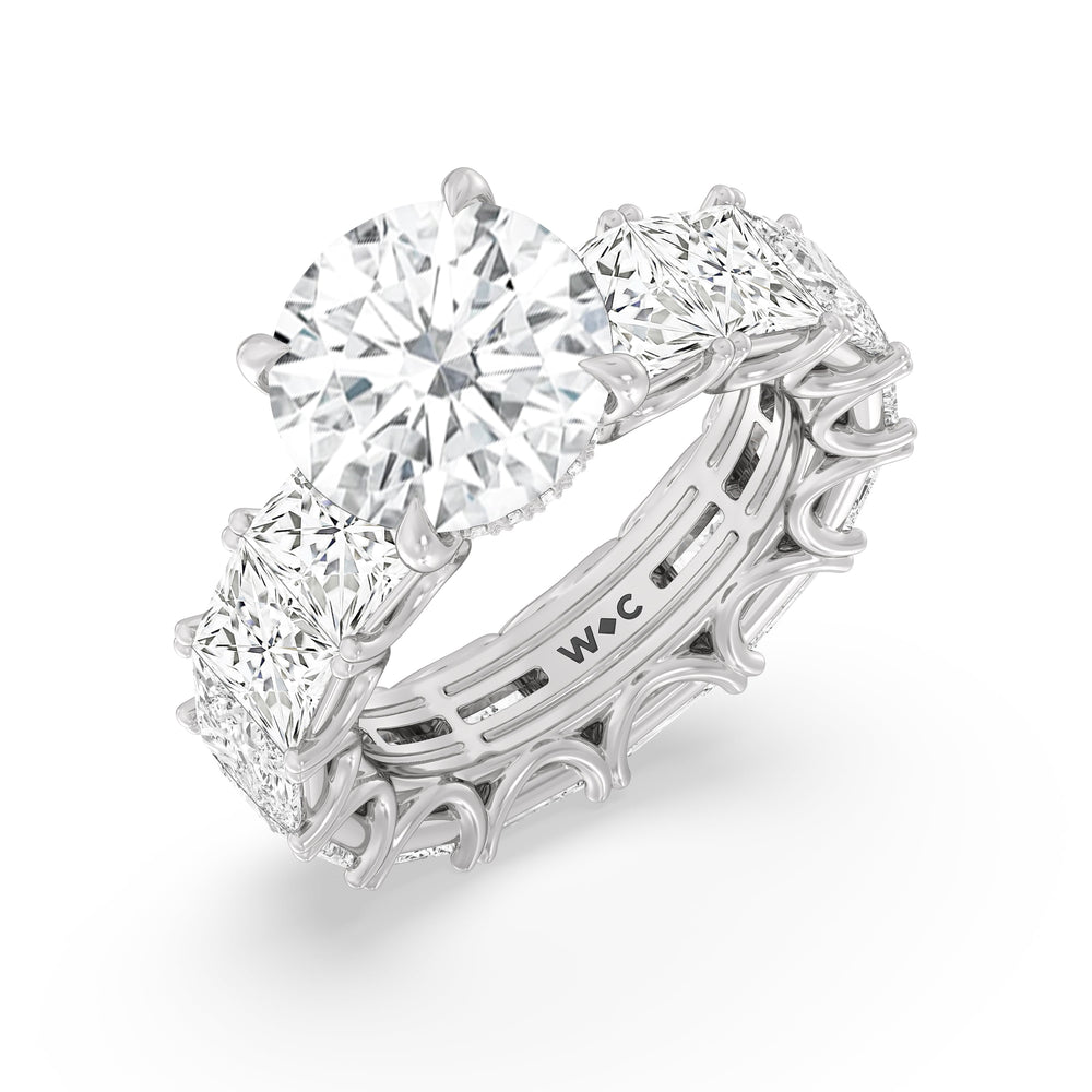 The West Village Ring with Round Cut Diamond in 14KT Platinum view 3
