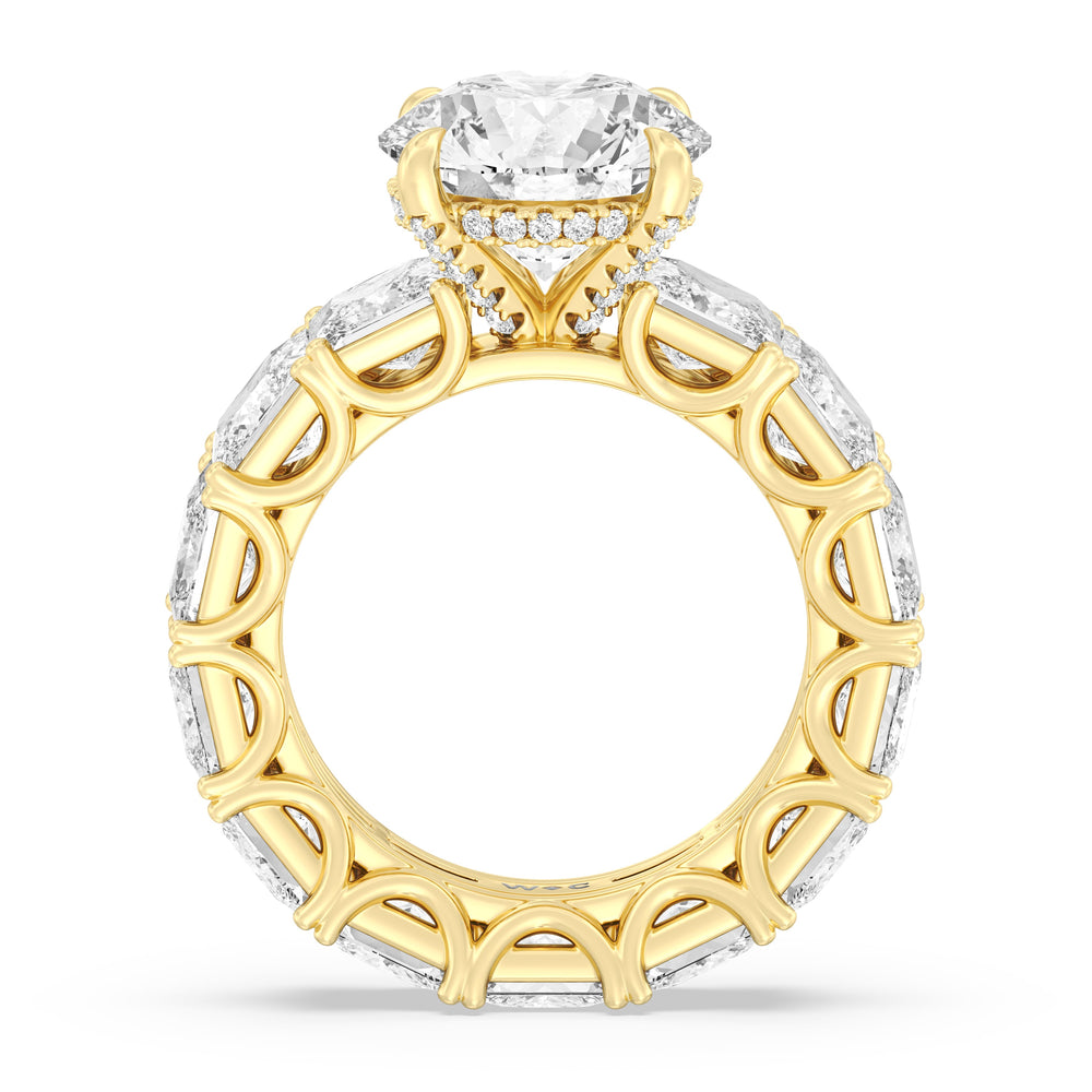 The West Village Ring with Round Cut Diamond in 14KT Yellow Gold view 2
