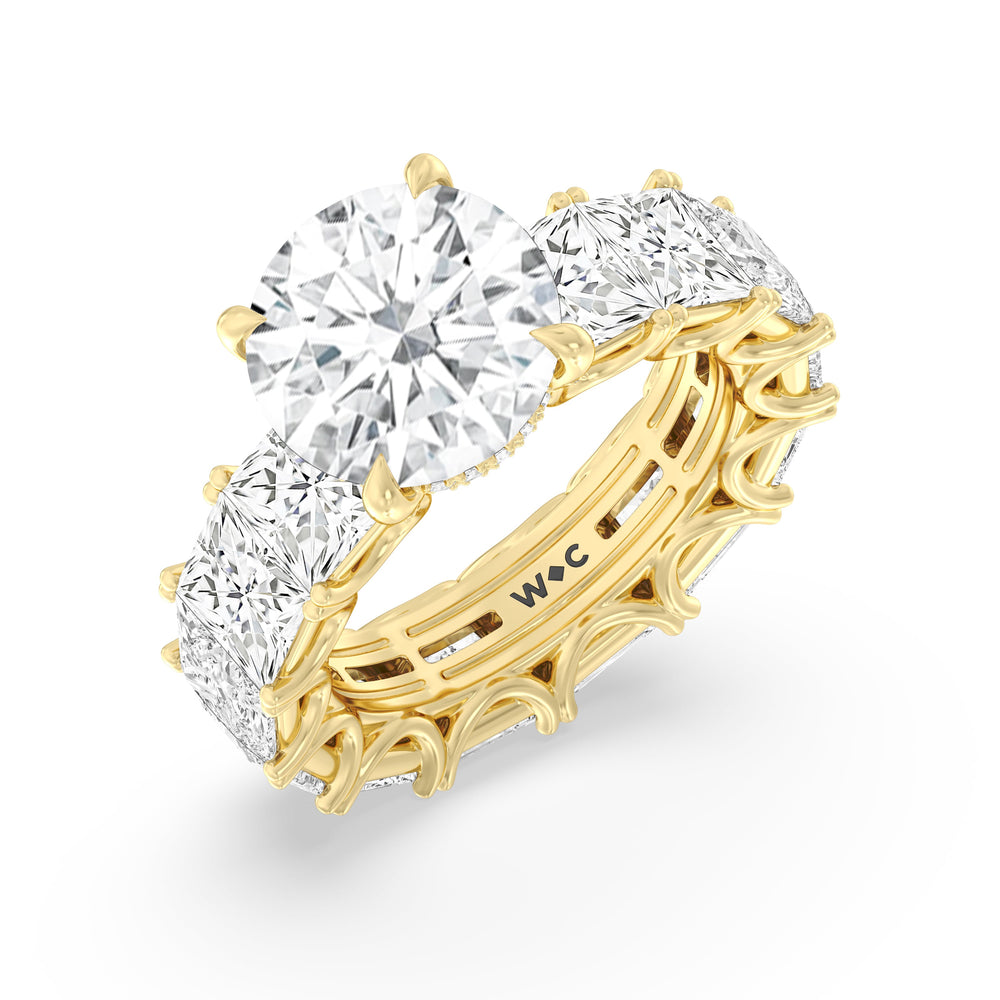 The West Village Ring with Round Cut Diamond in 14KT Yellow Gold view 3
