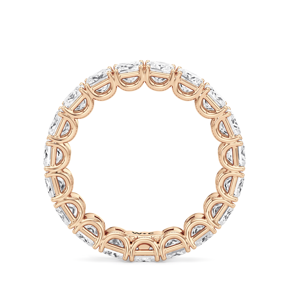 The West Village Diamond Wedding Band with 18KT Rose Gold Cut Diamond in 14KT Rose Gold view 4
