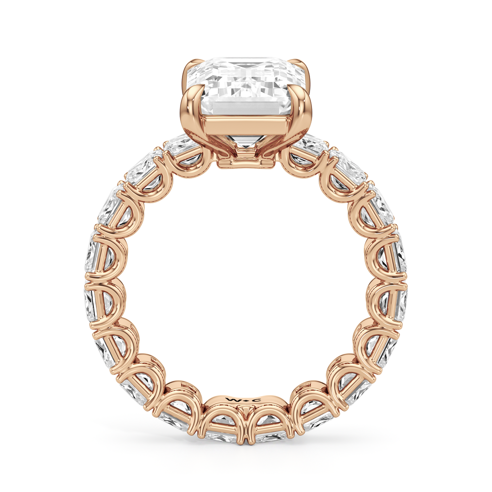 Emerald Cut The West Village Ring with Lab Grown Diamond in 14KT Rose Gold view 4
