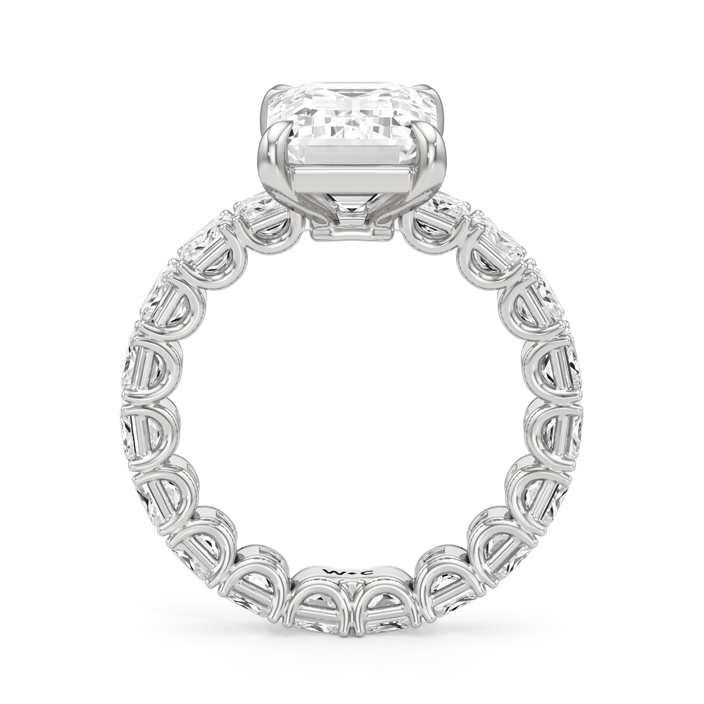 Emerald Cut The West Village Ring with Lab Grown Diamond in 14KT Platinum view 4
