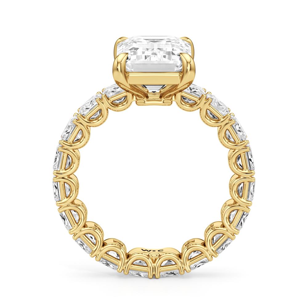 Emerald Cut The West Village Ring with Lab Grown Diamond in 14KT Yellow Gold view 4
