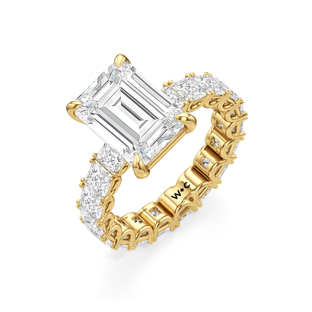 Emerald Cut The West Village Ring with Lab Grown Diamond in 14KT Yellow Gold view 5

