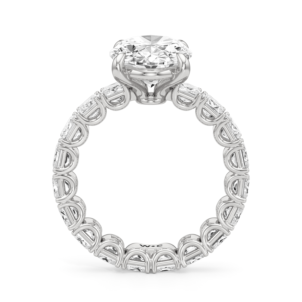 Oval Cut The West Village Ring with Lab Grown Diamond in 14KT Platinum view 4
