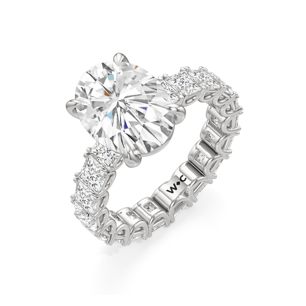 Oval Cut The West Village Ring with Lab Grown Diamond in 14KT Platinum view 5
