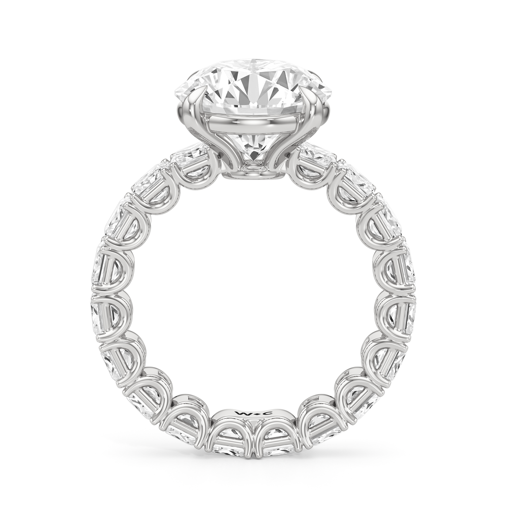 Round Cut The West Village Ring with Lab Grown Diamond in 14KT Platinum view 4

