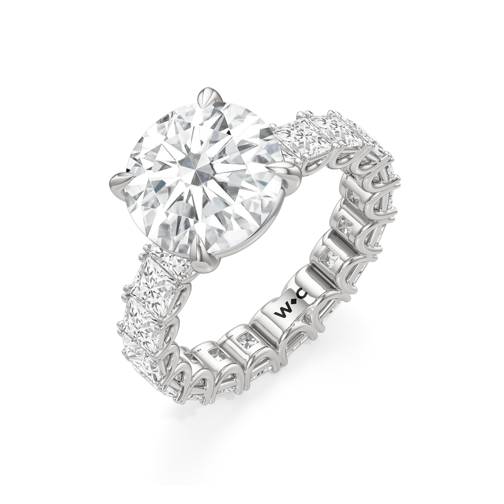 Round Cut The West Village Ring with Lab Grown Diamond in 14KT Platinum view 5
