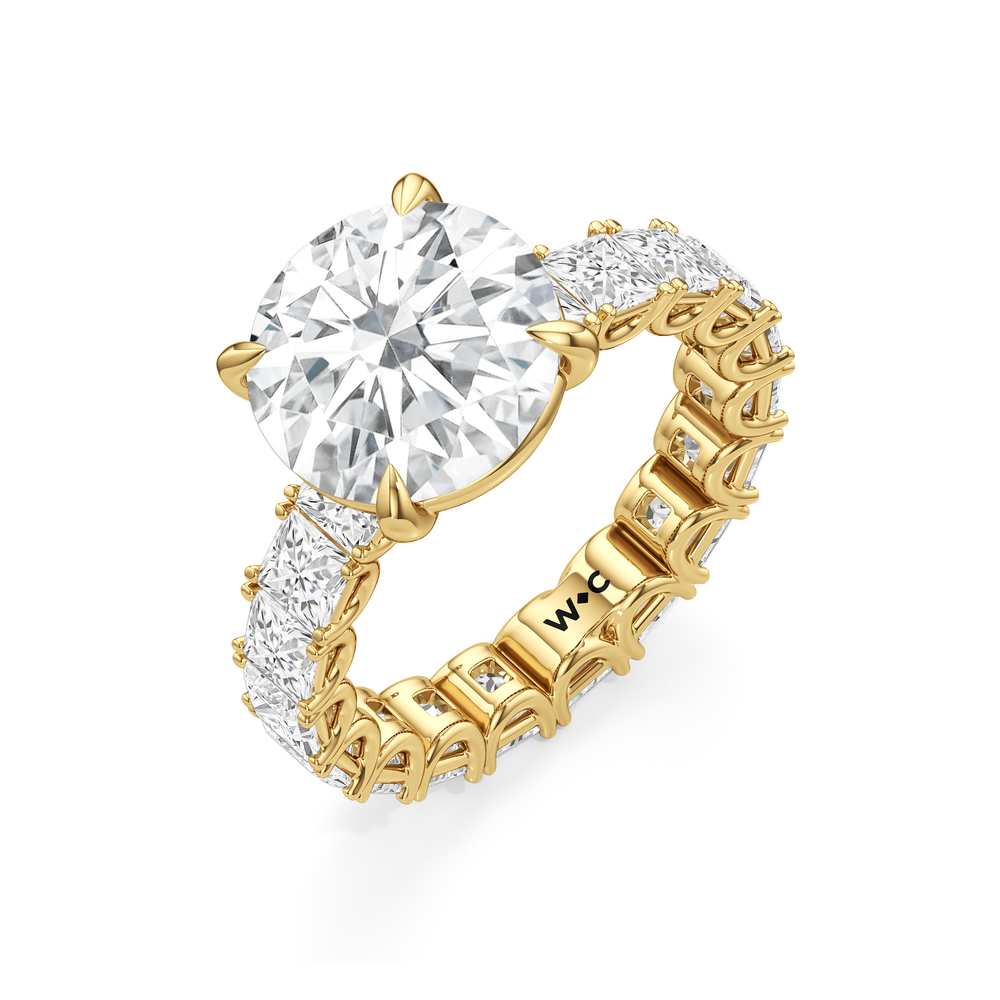 Round Cut The West Village Ring with Lab Grown Diamond in 14KT Yellow Gold view 5
