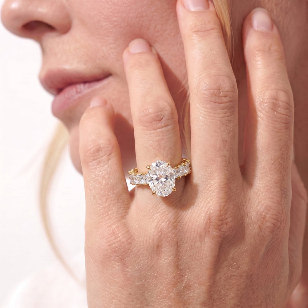 Round Cut The West Village Ring with Lab Grown Diamond in 14KT Platinum view 2
