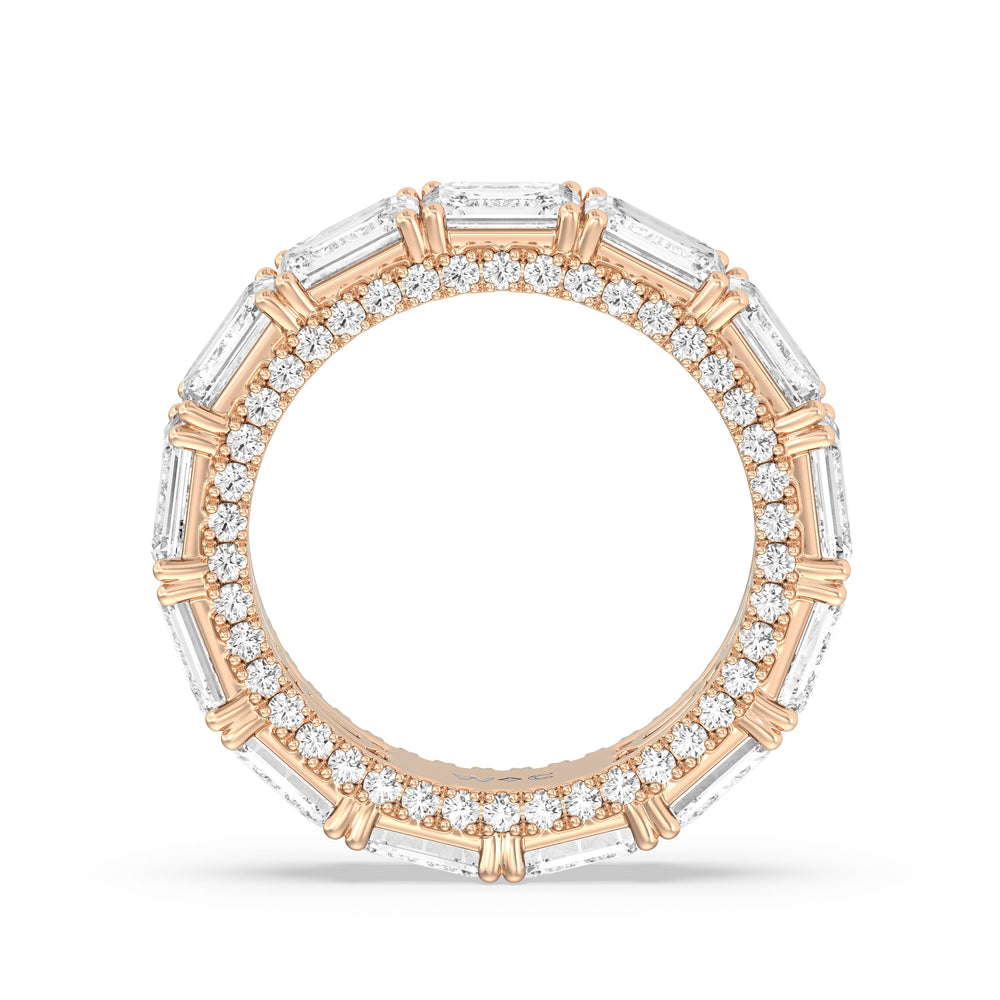 The Upper East Side Diamond Band with 18KT Rose Gold Cut Diamond in 14KT Rose Gold view 2
