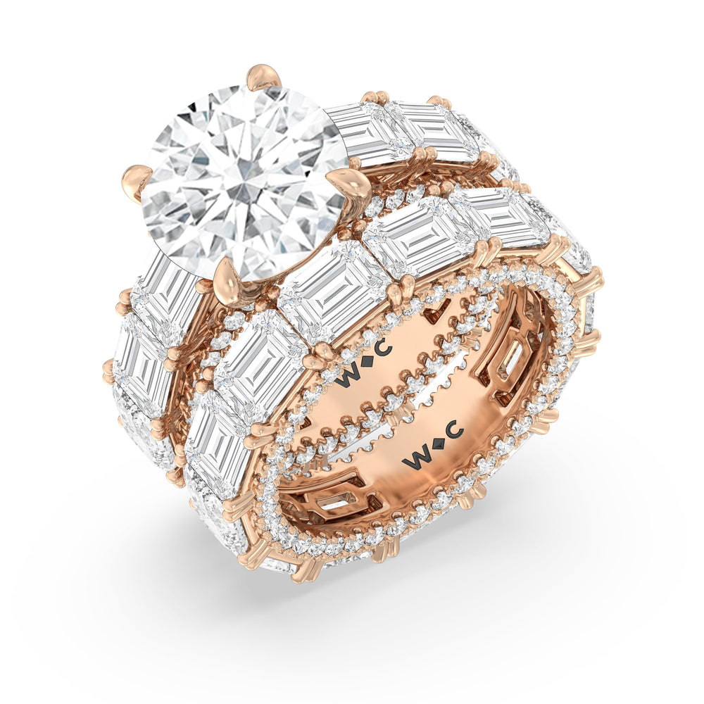 The Upper East Side Ring with Emerald Cut Diamond in 14KT Rose Gold view 5
