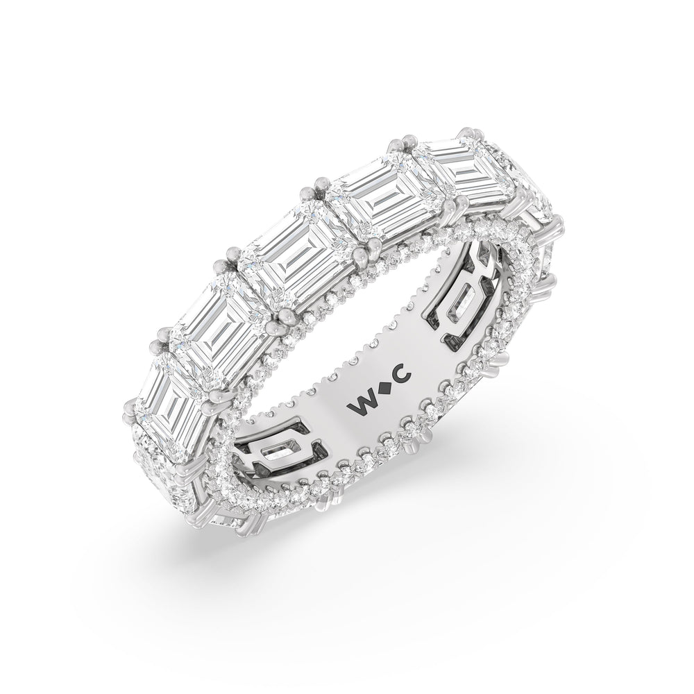 The Columbia Eternity Ring with Platinum / Lab / 7 1/6 Cut Diamond in 14KT Platinum / Lab / 7 1/6 view 3
