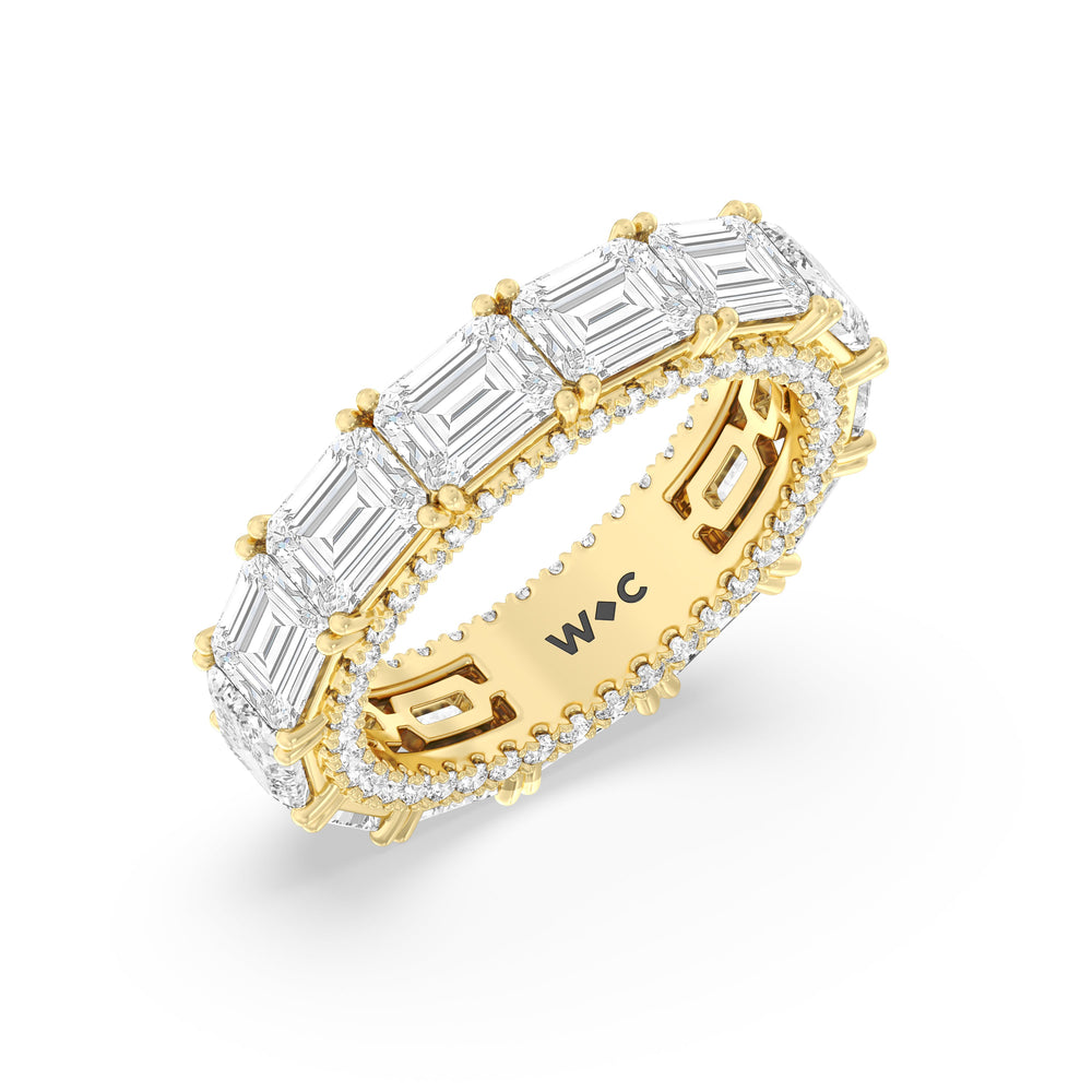 The Upper East Side Diamond Band with 18KT Yellow Gold Cut Diamond in 14KT Yellow Gold view 4
