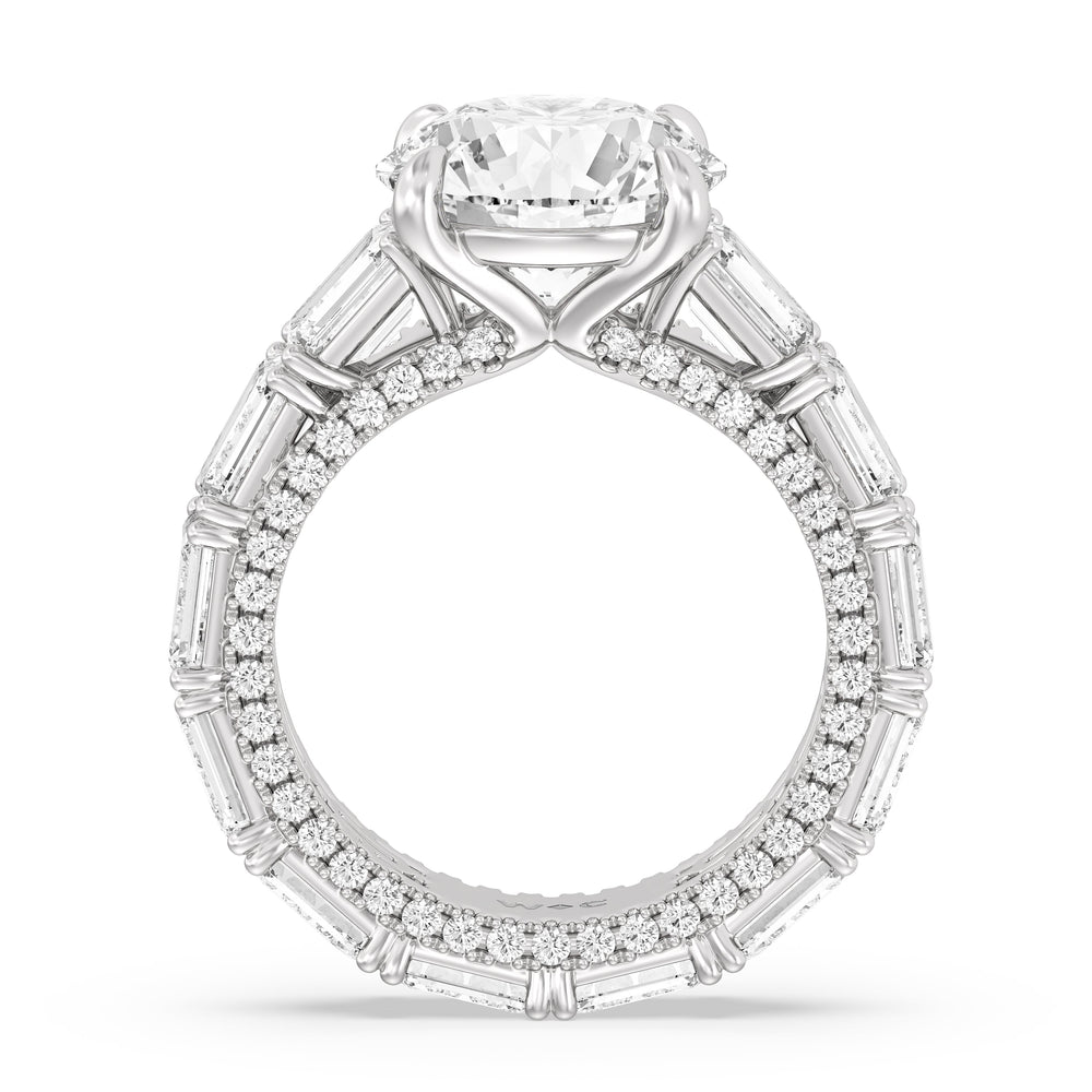 The Upper East Side Ring with Round Cut Diamond in 14KT Platinum view 2
