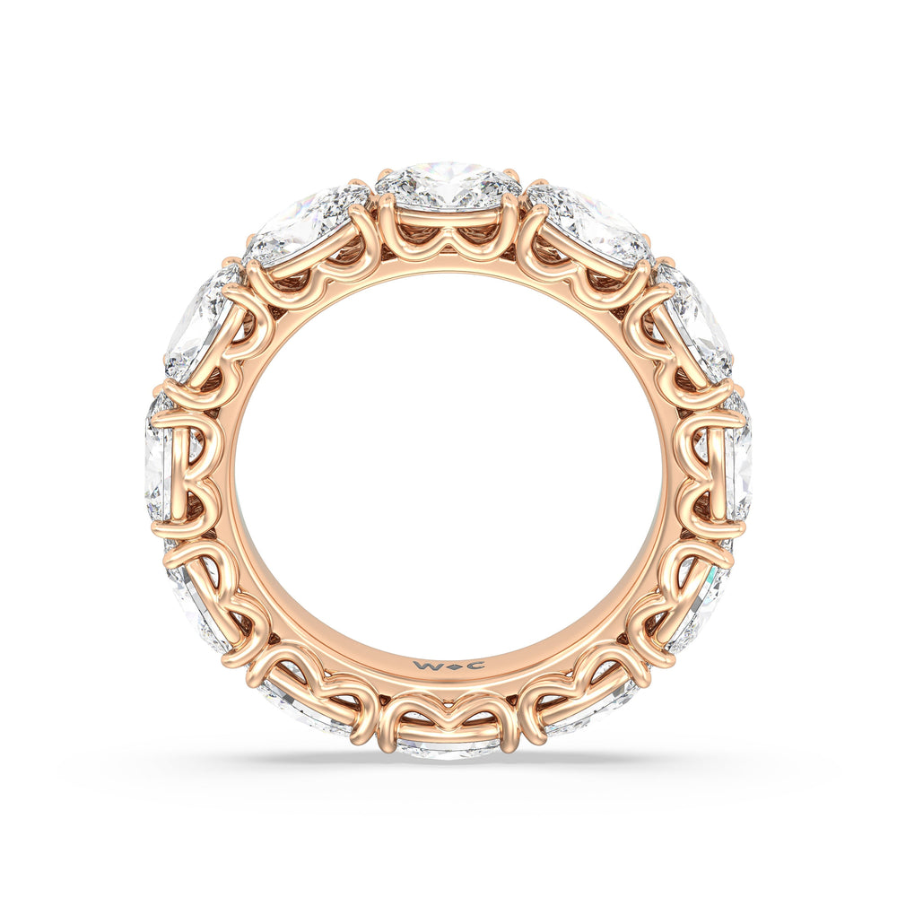 The Seaport Eternity Ring with 18KT Rose Gold / Lab / 4 1/2 Cut Diamond in 14KT Rose Gold / Lab / 4 1/2 view 2
