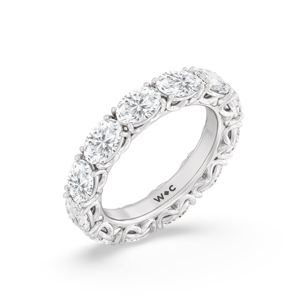The Seaport Eternity Ring with Platinum / Lab / 4 1/2 Cut Diamond in 14KT Platinum / Lab / 4 1/2 view 3
