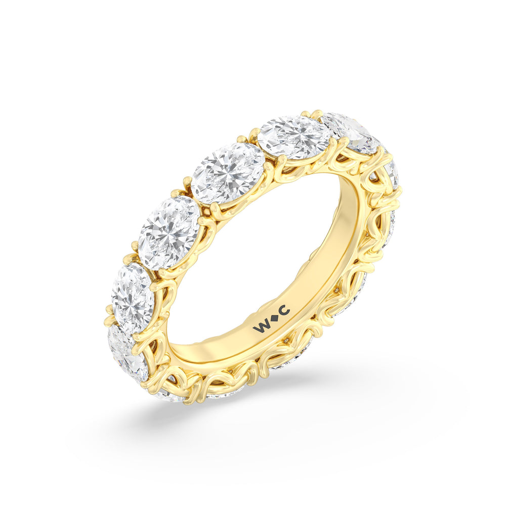 The Seaport Eternity Ring with 18KT Yellow Gold / Lab / 4 1/2 Cut Diamond in 14KT Yellow Gold / Lab / 4 1/2 view 3
