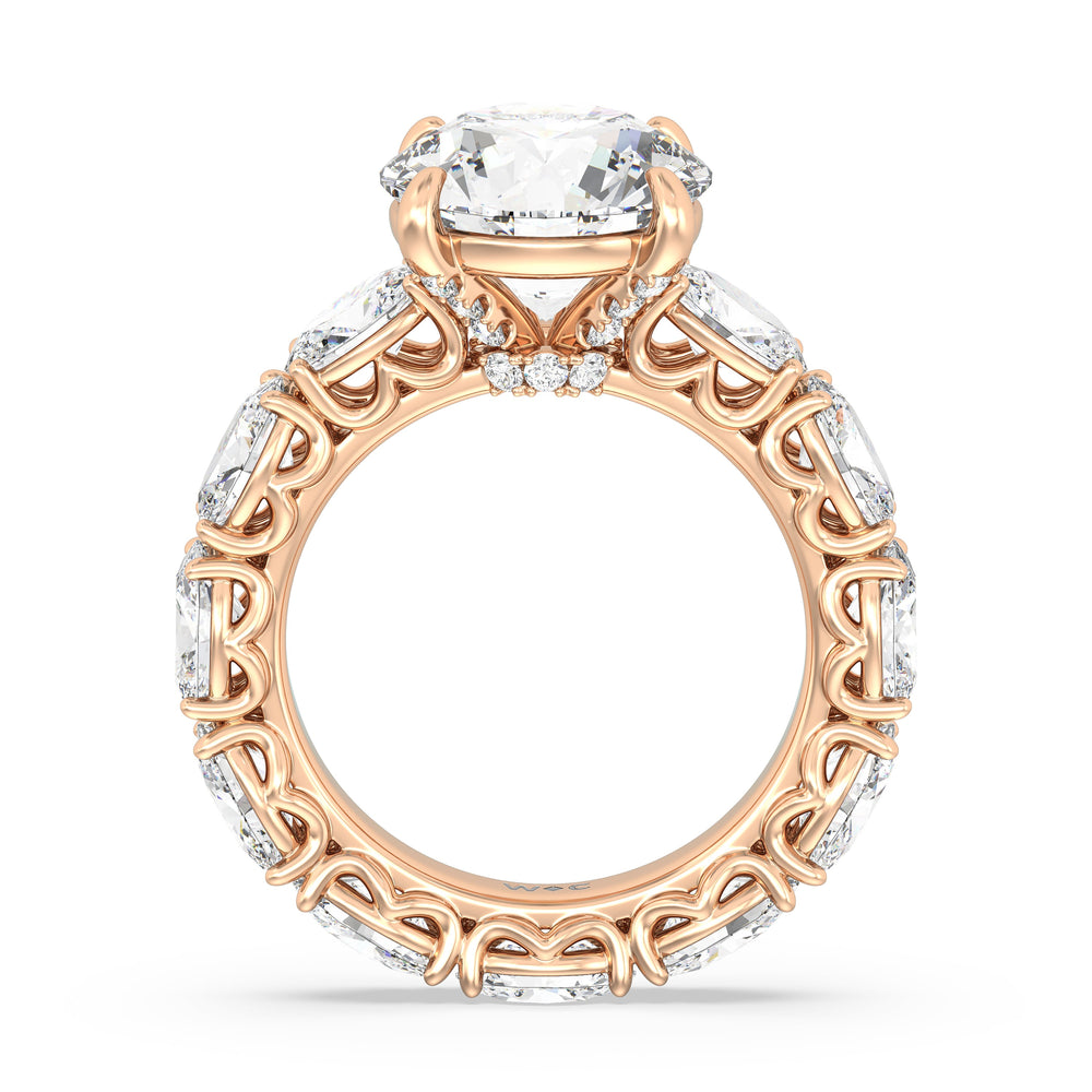 The NoMad Ring with Round Cut Diamond in 14KT Rose Gold view 2

