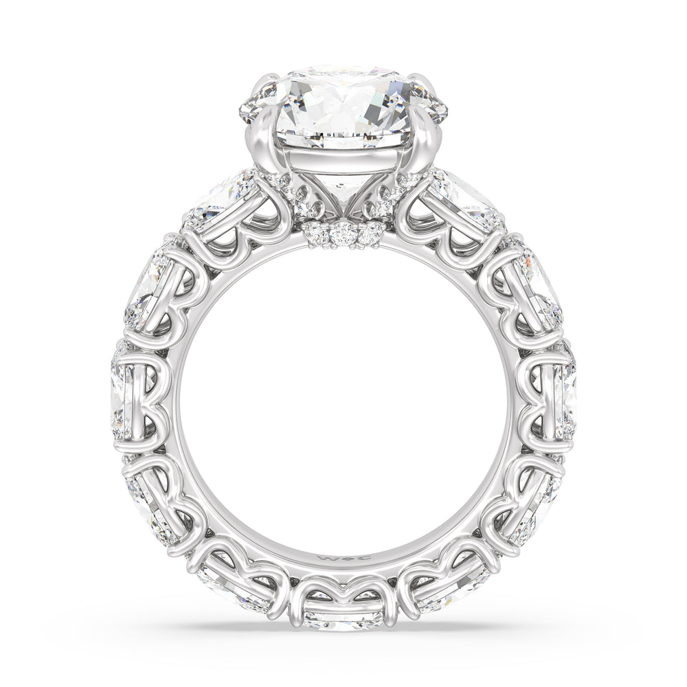 The NoMad Ring with Round Cut Diamond in 14KT Platinum view 2
