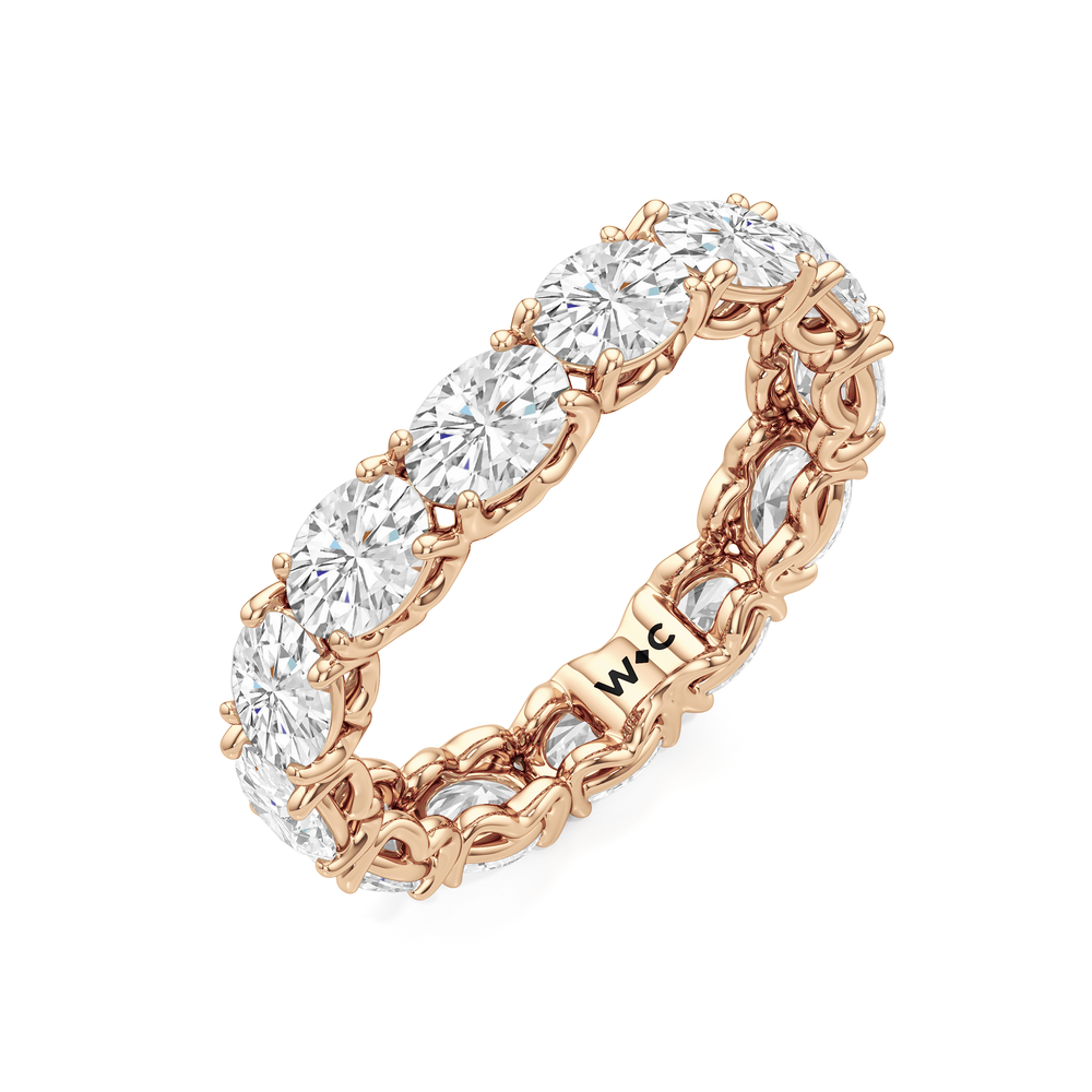 The NoMad Diamond Band with 18KT Rose Gold Cut Diamond in 14KT Rose Gold view 5
