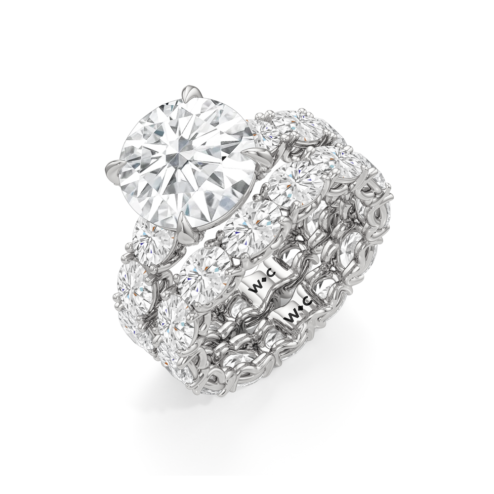 Oval Cut The NoMad Ring with Lab Grown Diamond in 14KT Platinum view 6
