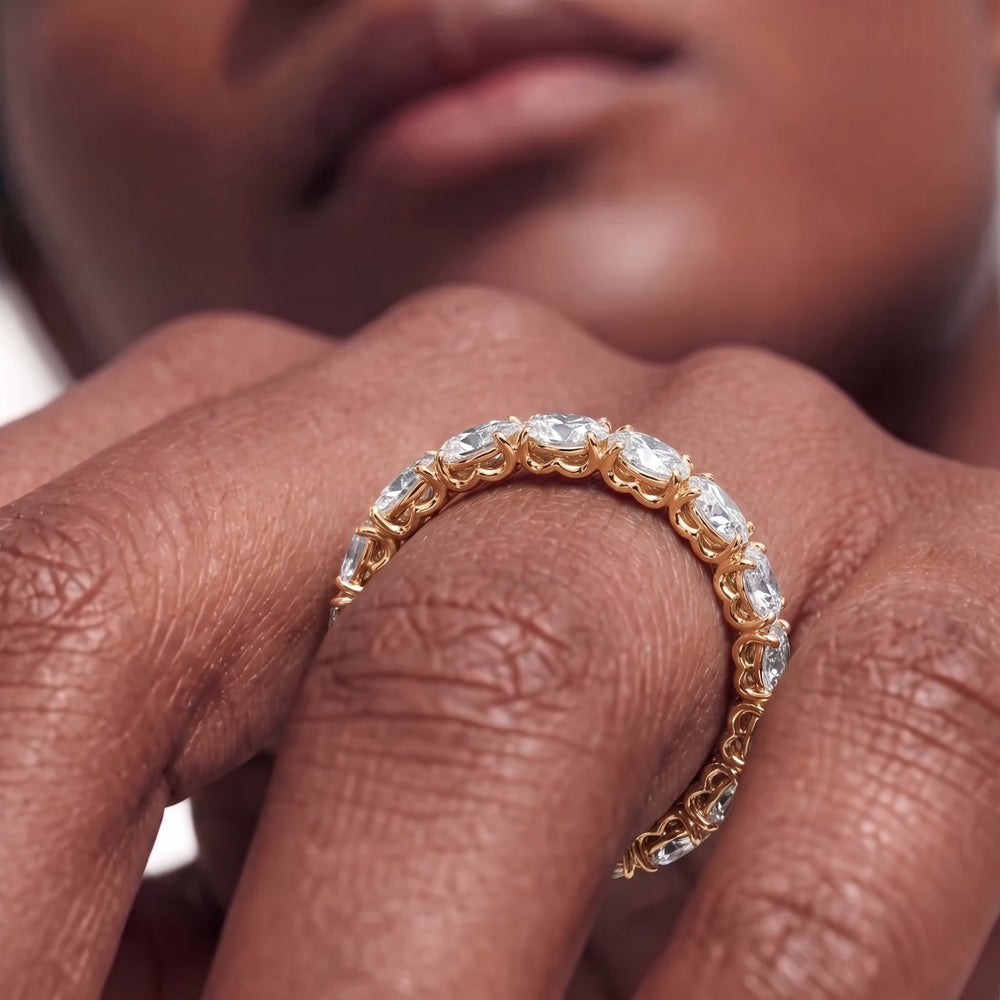 The NoMad Diamond Band with 18KT Rose Gold Cut Diamond in 14KT Rose Gold view 2
