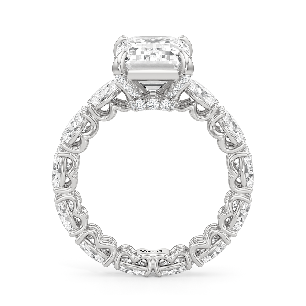 Emerald Cut The NoMad Ring with Lab Grown Diamond in 14KT Platinum view 4
