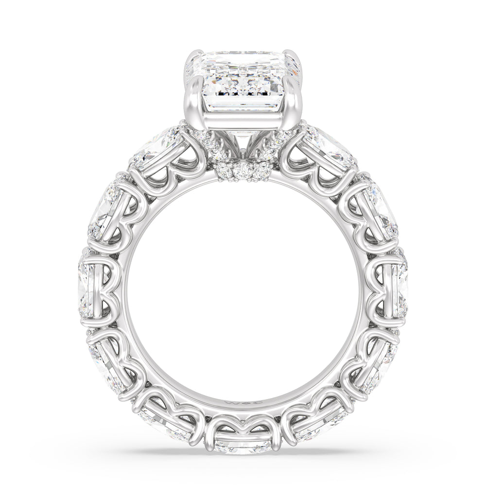 The NoMad Ring with Emerald Cut Diamond in 14KT Platinum view 2
