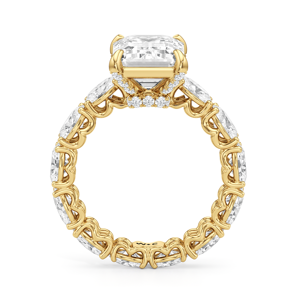 Emerald Cut The NoMad Ring with Lab Grown Diamond in 14KT Yellow Gold view 4
