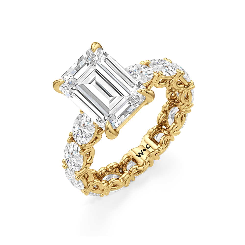 Emerald Cut The NoMad Ring with Lab Grown Diamond in 14KT Yellow Gold view 5
