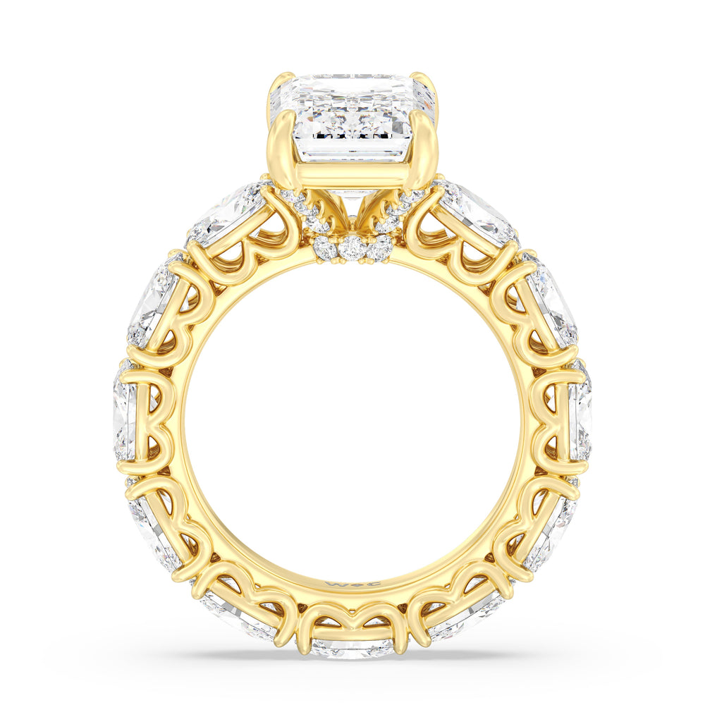 The NoMad Ring with Emerald Cut Diamond in 14KT Yellow Gold view 2

