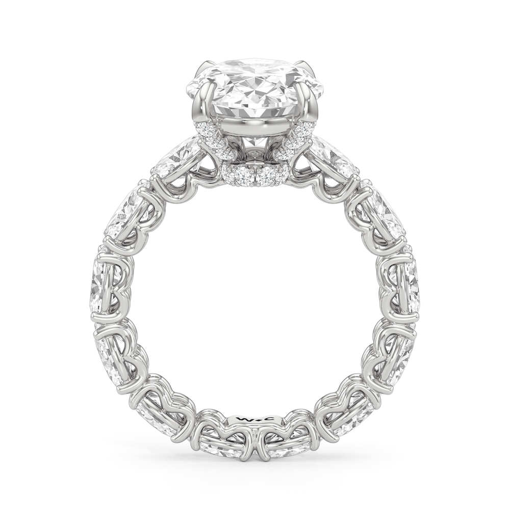 Oval Cut The NoMad Ring with Lab Grown Diamond in 14KT Platinum view 4
