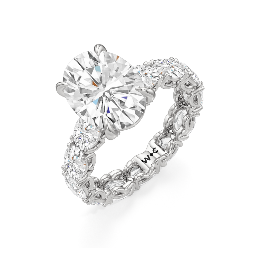 Oval Cut The NoMad Ring with Lab Grown Diamond in 14KT Platinum view 5
