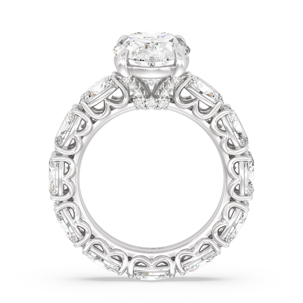 The NoMad Ring with Oval Cut Diamond in 14KT Platinum view 2
