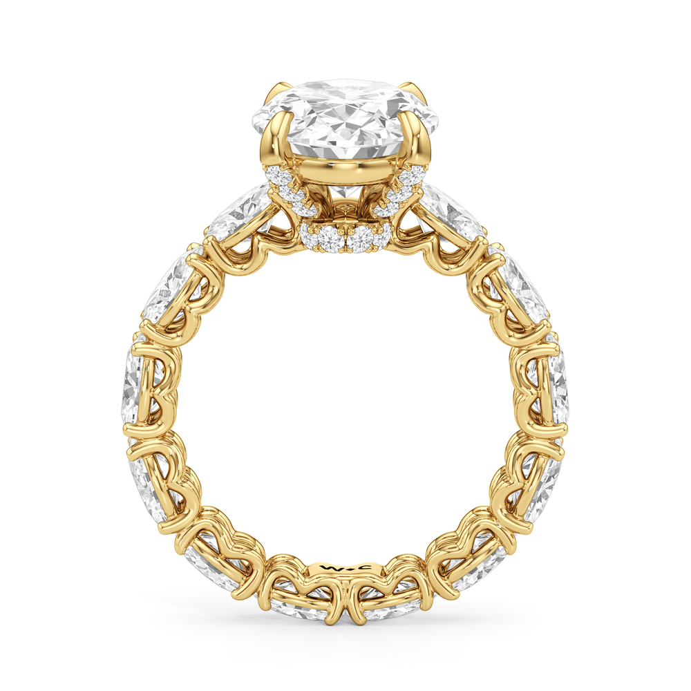 Oval Cut The NoMad Ring with Lab Grown Diamond in 14KT Yellow Gold view 4
