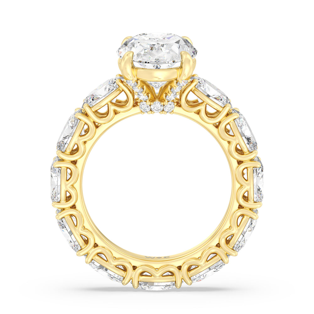 The NoMad Ring with Oval Cut Diamond in 14KT Yellow Gold view 2
