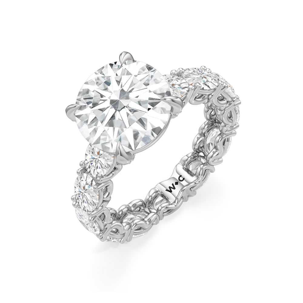 Round Cut The NoMad Ring with Lab Grown Diamond in 14KT Platinum view 5
