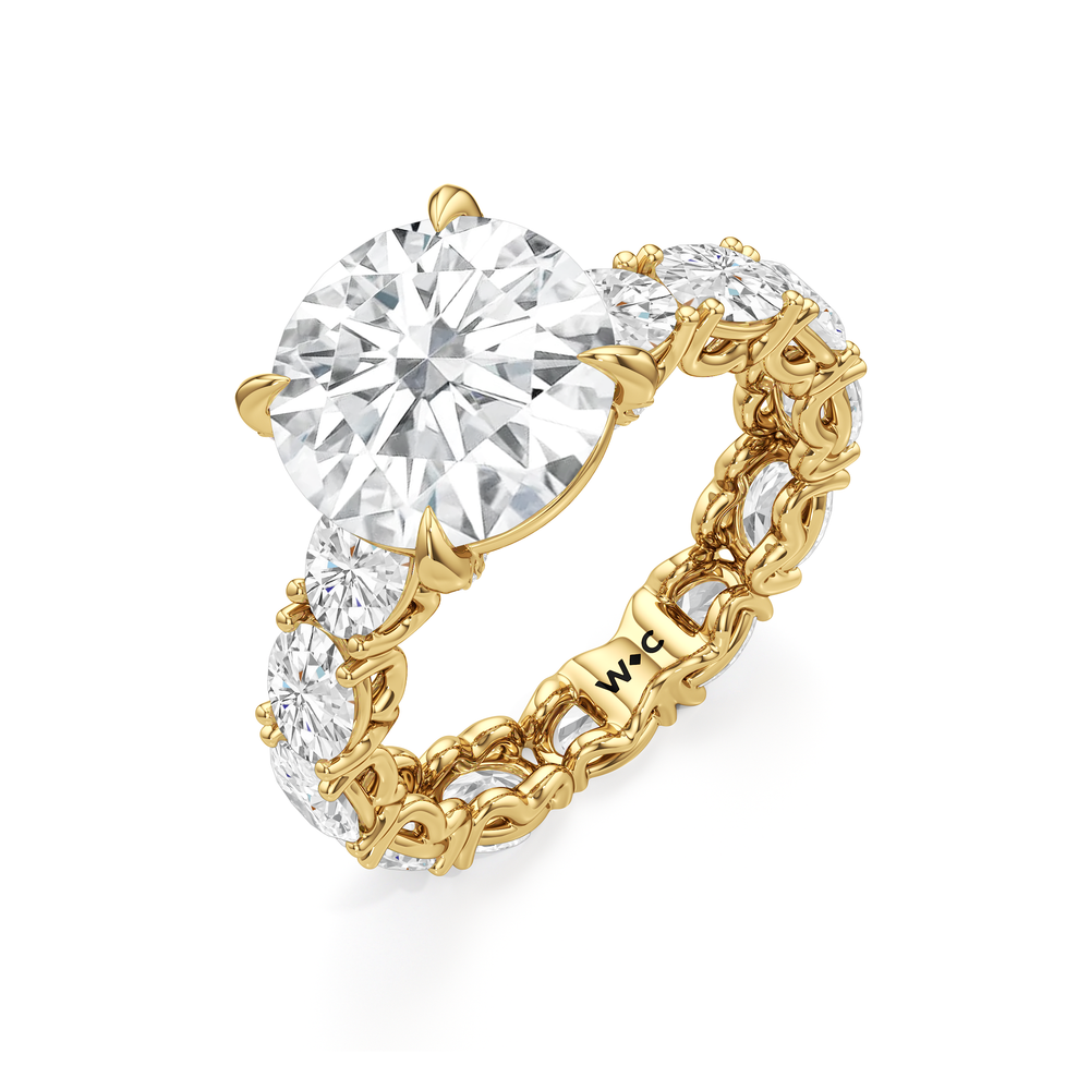Round Cut The NoMad Ring with Lab Grown Diamond in 14KT Yellow Gold view 5
