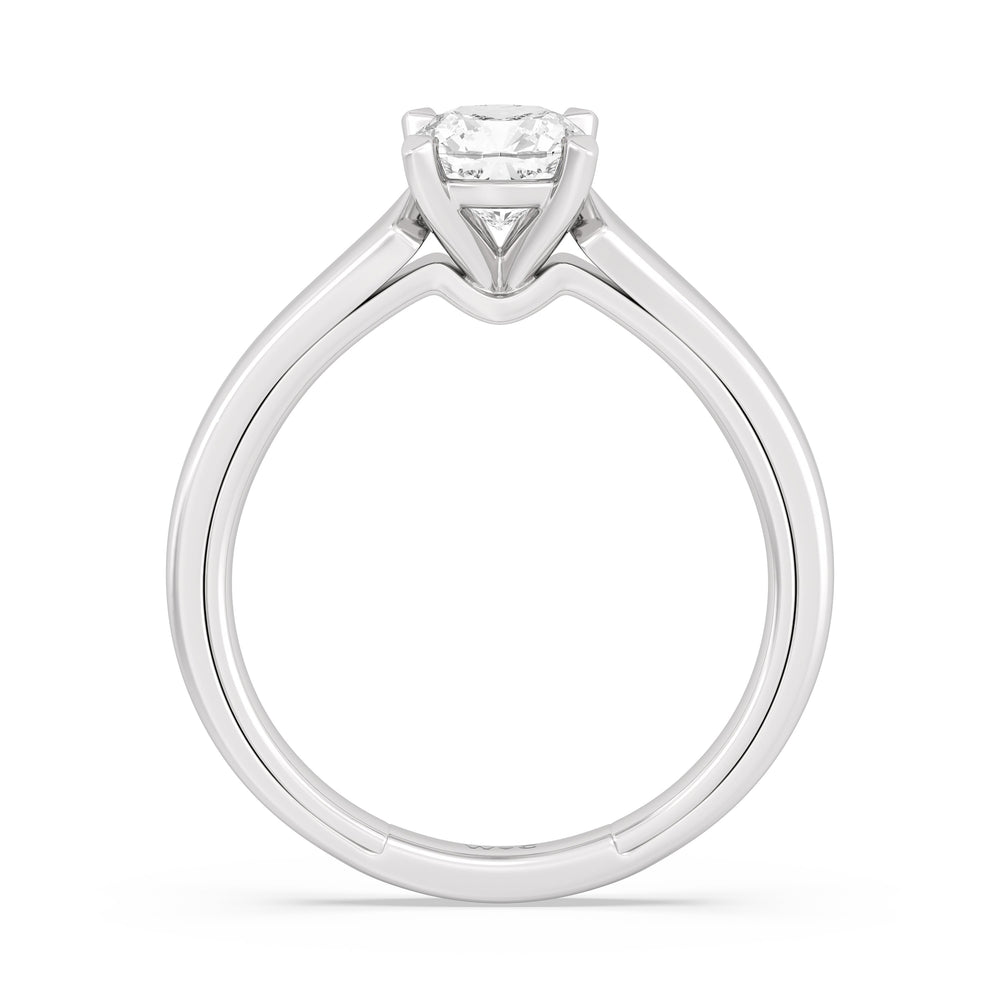 Cushion Cut The Willow Engagement Ring with Lab Grown Diamond in 14KT Platinum view 2
