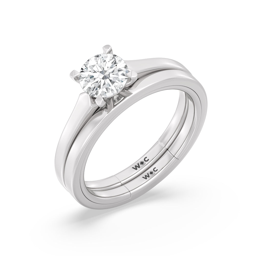Cushion Cut The Willow Engagement Ring with Lab Grown Diamond in 14KT Platinum view 4
