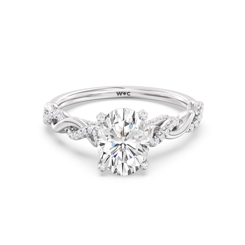 Fine Glamour Twisted Diamond Engagement Ring