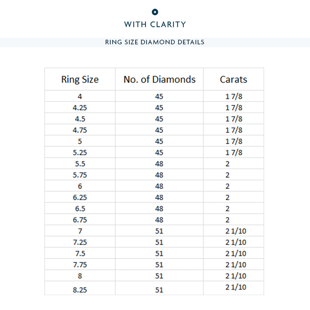 Diamond Pattern Eternity Ring with 18KT Rose Gold / Lab / 2 1/10 Cut Diamond in 14KT Rose Gold / Lab / 2 1/10 view 5
