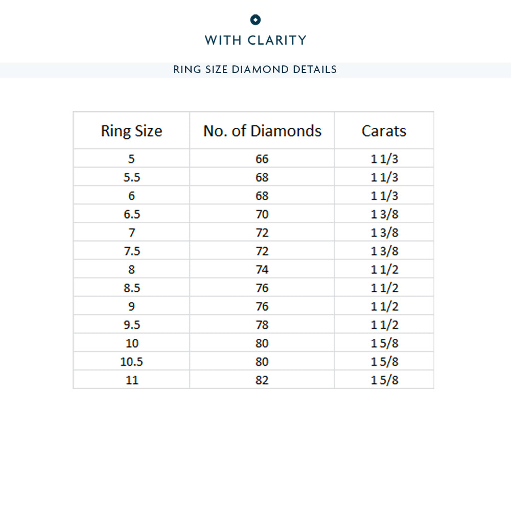 Double Row Diamond Beaded Eternity Ring with 18KT Yellow Gold / Lab / 1 3/8 Cut Diamond in 14KT Yellow Gold / Lab / 1 3/8 view 4
