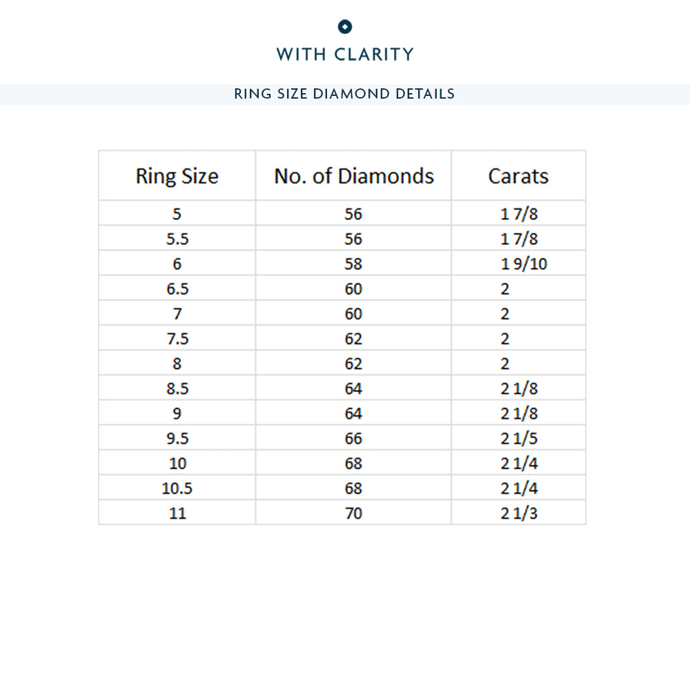 Double Row Diamond Beaded Eternity Ring with Platinum / Lab / 2 Cut Diamond in 14KT Platinum / Lab / 2 view 4
