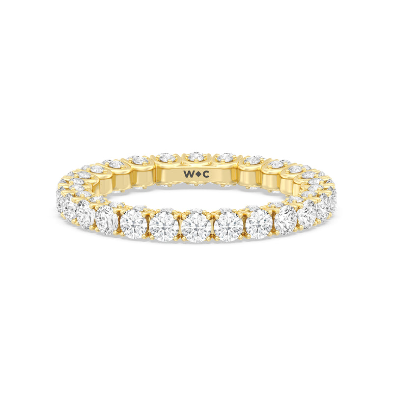 Three-Sided Round Diamond Eternity Ring