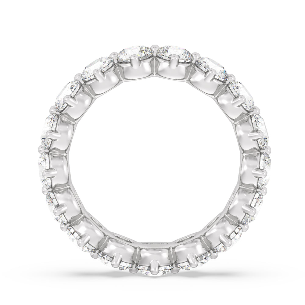 Scalloped Compass Prong Diamond Eternity Ring (F/G SI+) with Platinum / Lab / 3 1/5 Cut Diamond in 14KT Platinum / Lab / 3 1/5 view 2
